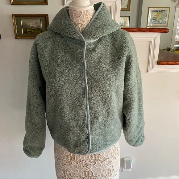 SATURDAY SUNDAY X Anthropologie Leona Reversible Sherpa Jacket XS - Picture 1 of 8